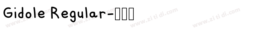 Gidole Regular字体转换